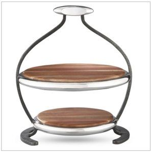 Nambe 2-Tier Serving tray